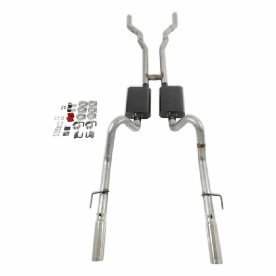 1967-1970 Ford Mustang Header-back Exhaust System Flowmaster American Thunder 17 Foto 2 de 4