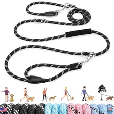Lukovee 10FT Hands-Free Dog Leash - Adjustable Heavy-Duty Nylon for Large Dogs