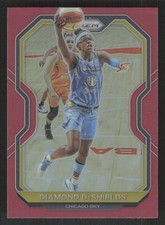 2021 Panini Prizm WNBA #72 Diamond DeShields Prizms Red #/299