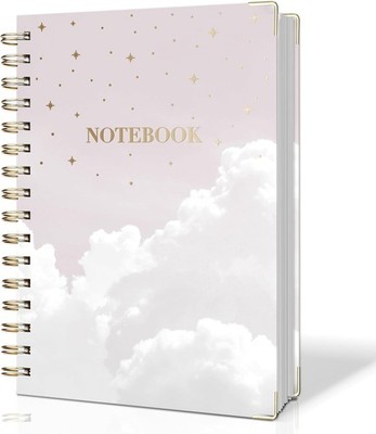 Notizbuch A5 Dotted, 300 Seiten Bullet Journal A5 Dotted Notebook, Spiralblock