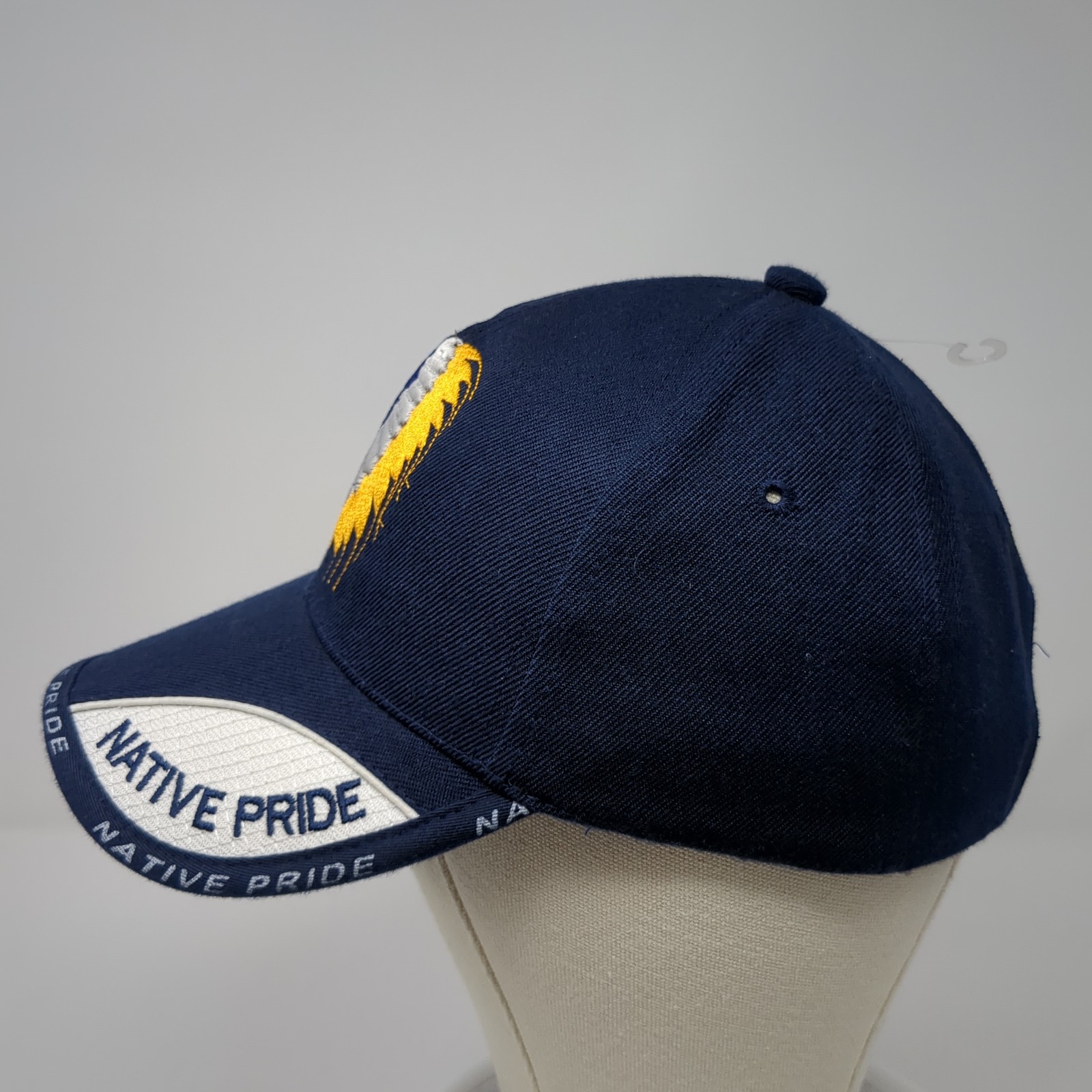 Native Pride Strapback Baseball Hat Blue One Size… - image 3