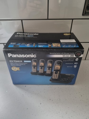 Panasonic KX-TG6624 Quad Digital Cordless Answering System Phone