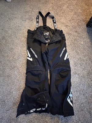 FXR Womens Team FX Snowmobile Pants HydrX Pro F.A.S.T. Black/White Snow Bibs