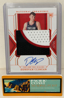 2024 25 National Treasures DONOVAN CLINGAN #104 Rookie Patch Auto 17/75