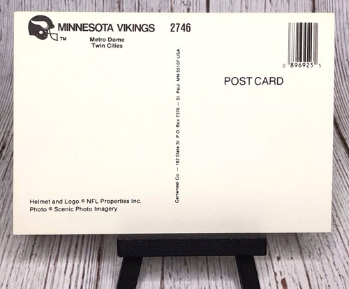 Vintage 1980s MINNESOTA VIKINGS / NFL Football Metrodome Stadium Postcard - Picture 2 of 4