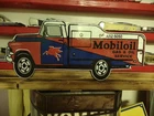 VINTAGE MOBIL PORCELAIN SIGN OLD 12" MOBILOIL CAR AUTO OIL GAS SERVICE STATION
