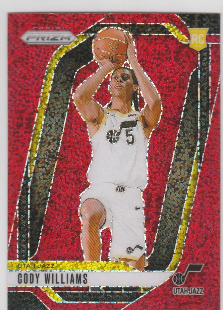 CODY WILLIAMS 2024-25 Panini Prizm Red Sparkle Prizm Rookie SSP Jazz RC #232