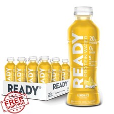 Ready Clear Protein Water Lemon Ice 16.9oz 12-Pack Whey Isolate 4.58 per gallon