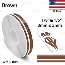 1/8" & 1/5" PIN STRIPE Car Motorcycle Truck Twin Line TAPE Vinyl Sticker BROWN