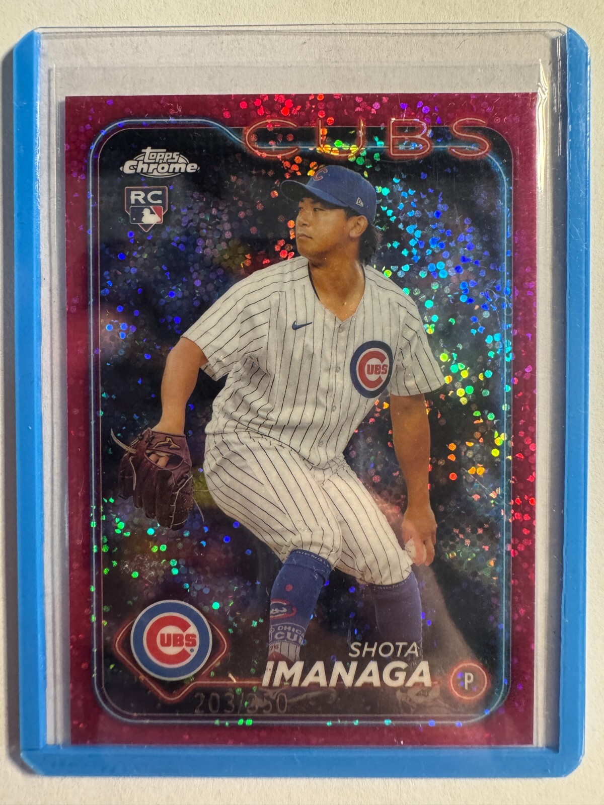 K305,613 - 2024 Topps Chrome Magenta Speckle Refractors #121 Shota Imanaga #/350