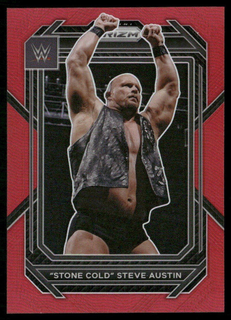 2023 Panini Prizm WWE Red 082/299 Stone Cold Steve Austin #197 BB2