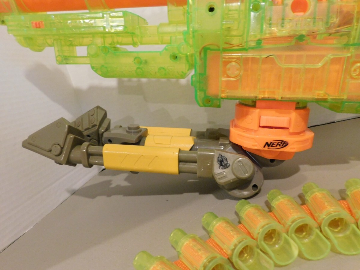 Nerf Vulcan EBF-25 Gun Automatic Dart Blaster Green Clear Nerf Vulcan EBF-25 Gun Automatic Dart Blaster Green Clear