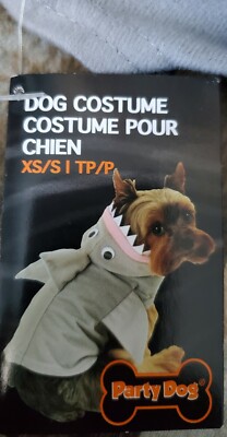SHARK Plush Fins GRAY Dog Puppy Pet Costume Party Halloween extra SMALL mini dog