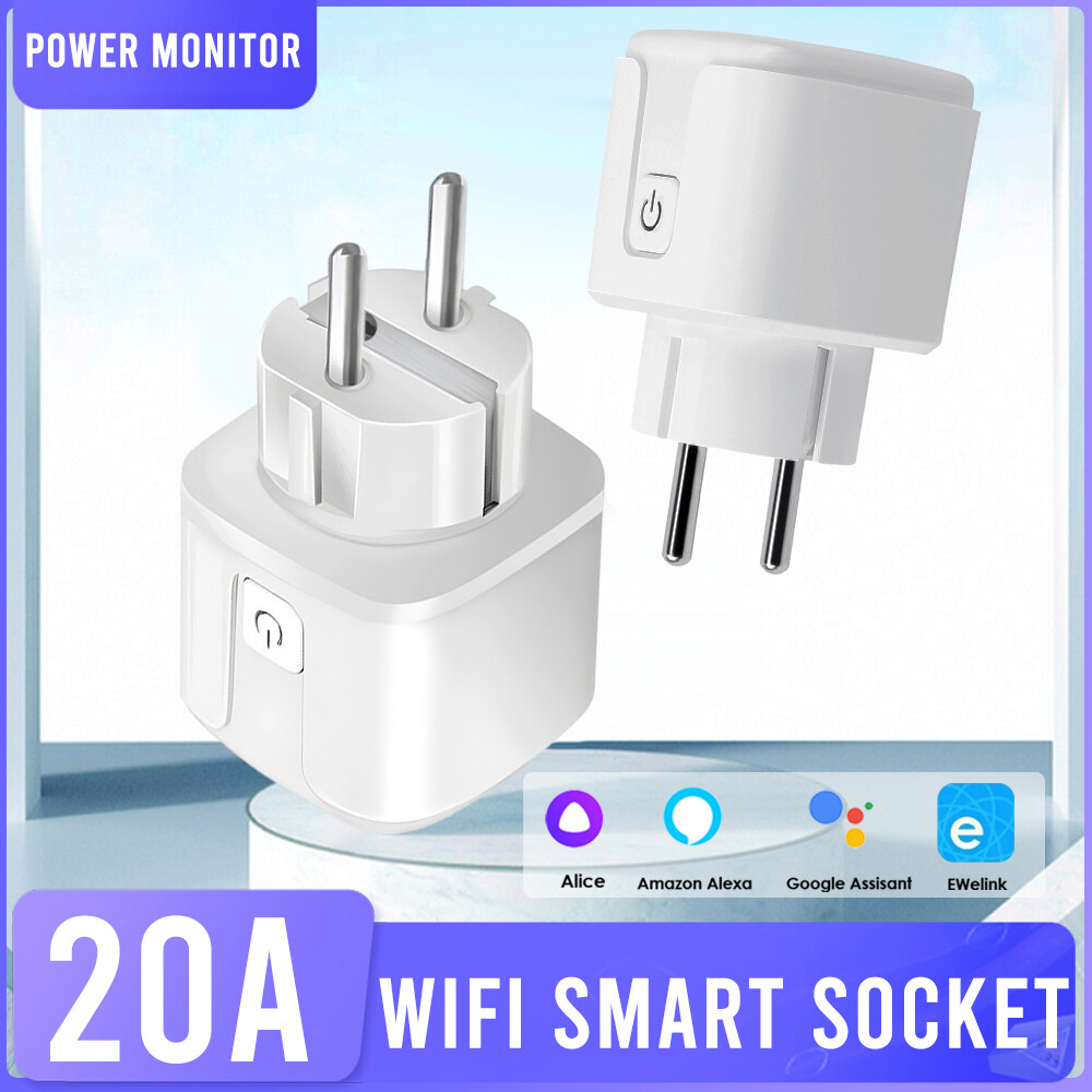 Smart Plug WiFi Socket 20A With Power Monitor Timing Function Control-image