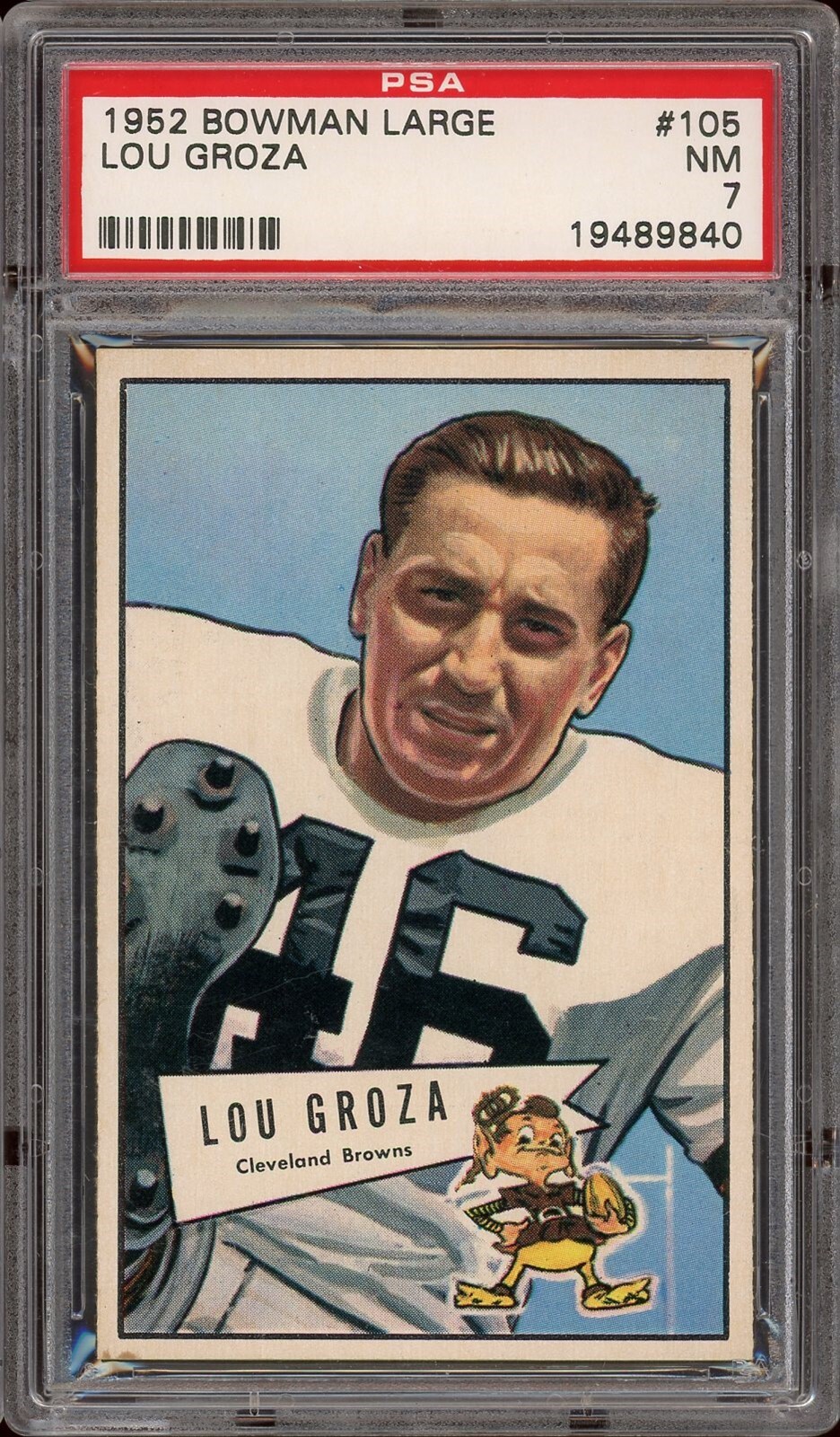 1952 Bowman Large Football #105 Lou Groza PSA 7 *d2
