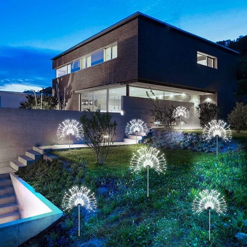 3 Pack Solar Fireworks Lights Outdoor Garden Party Xmas Fairy Wedding Lamp IP65 - Picture 7 of 15