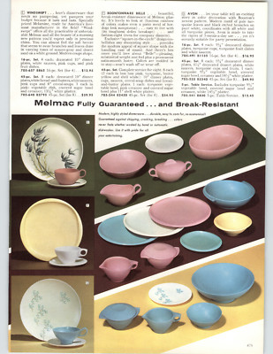 1959 PAPER AD Sided Melmac Dinnerware by Boontonware Belle Avon