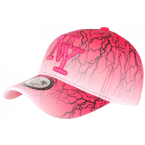 Casquette Baseball Enfant NY - Motifs Cœurs Roses Sur Fond Noir - Taille Unique 7 à 12 Ans - Marque Hip Hop Honour - 7