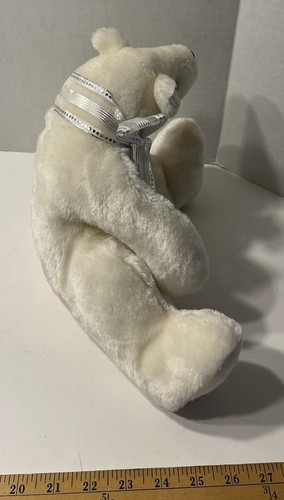 Hallmark Plush Sparkles Polar Bear 10" Stuffed Animal Silver Star - Picture 5 of 9
