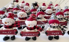 Ganz Resin SNOWMAN Christmas Ornament Personalized Pick Name Custom Orders