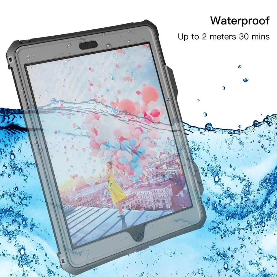 For iPad 9th/8th/7th Gen 10.2" Case Waterproof Shockproof Heavy Duty Stand Cover - Image 3 of 4