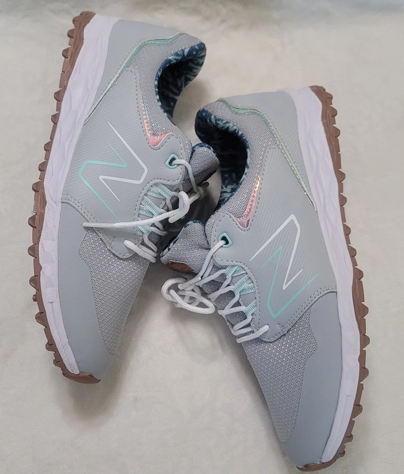 Zapatos de golf New Balance Fresh Foam Links SL para mujer gris/azul - ¡GENIALES! Foto 3 de 4