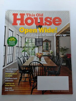 This Old House Magazine July / August 2019 Edition Single Issue  Wide Open Plans - Image 1 of 2
