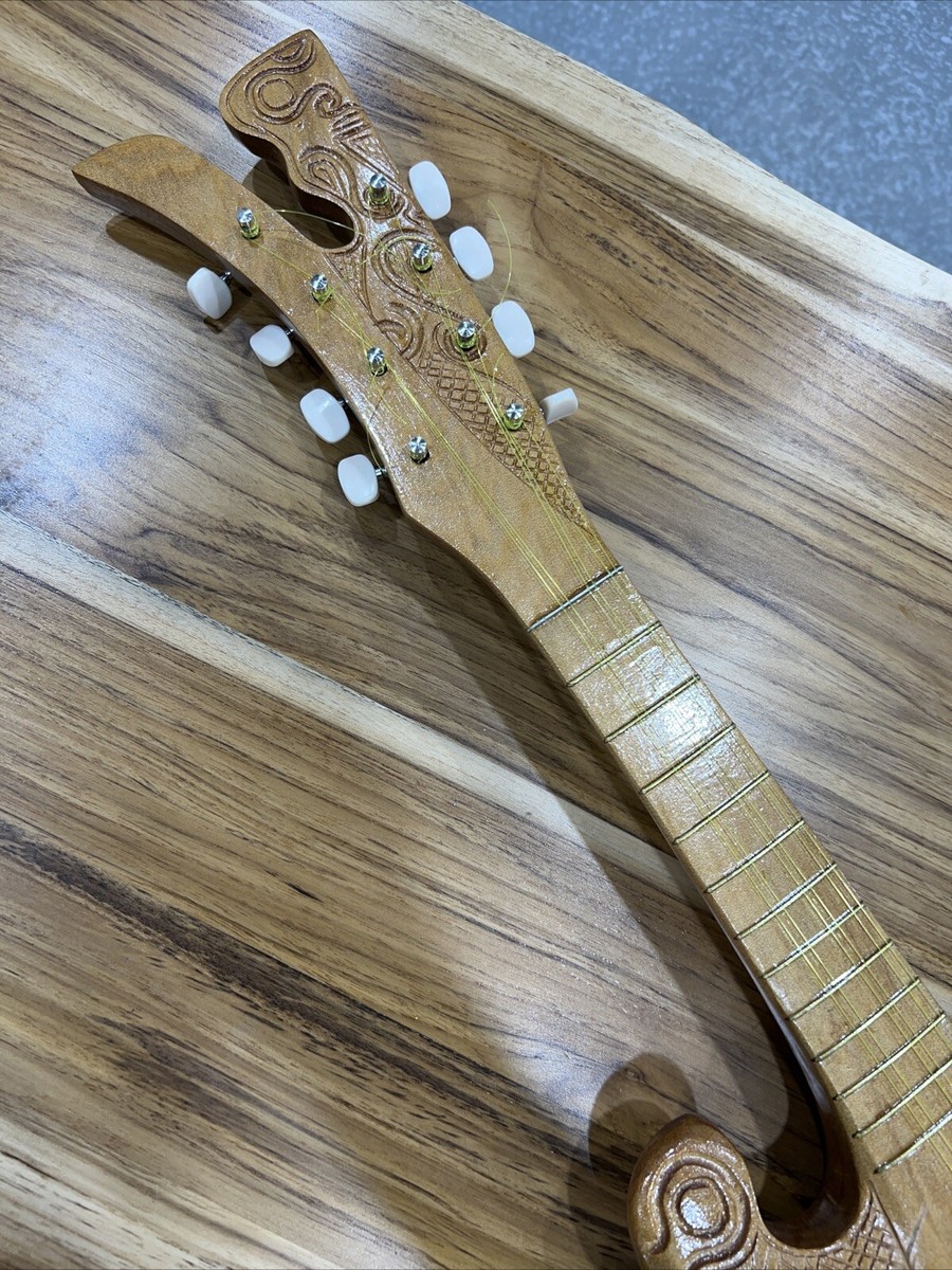 RARE Tahitian Ukulele 8 String Wood Carved Tiki Guitar RARE Tahitian Ukulele 8 String Wood Carved Tiki Guitar