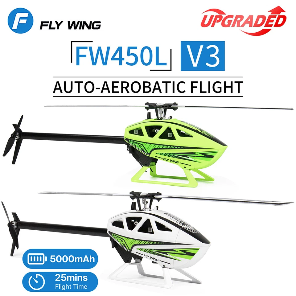 Fly wing FW450L V3 Aircraft 6CH GPS 3D Auto Return Hovering RC  Helicopter - Image 3 of 4