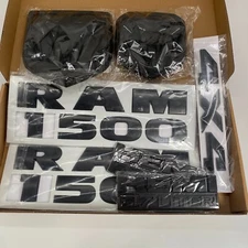 For RAM 1500 2013-2018 FENDER DOOR & FRONT & TAILGATE 4X4 RAMS HEAD EMBLEMS SET