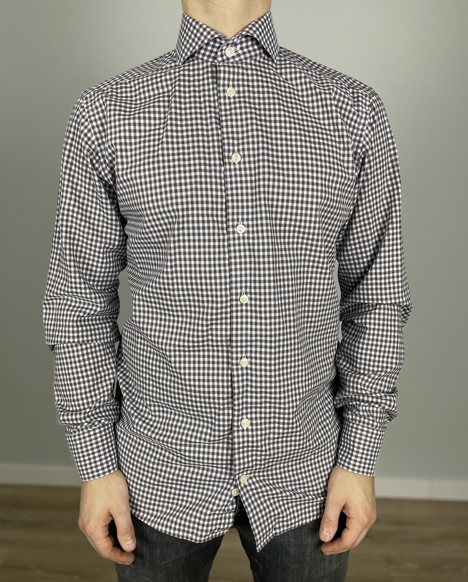 Eton Men's Shirt Signature Twill Check Brown Blue Size 39 15 1/2 Luxury Slim | eBay Eton Men's Shirt Signature Twill Check Brown Blue Size 39 15 1/2 Luxury Slim | eBay
