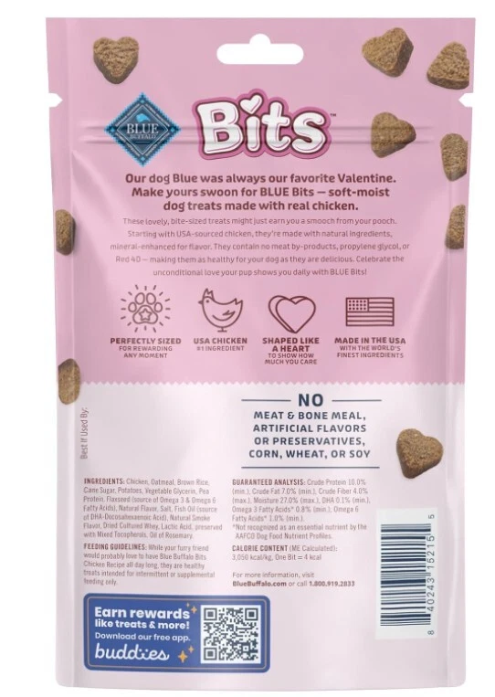 Blue Buffalo Valentine Bits Chicken Recipe 4.5 oz Bag eBay
