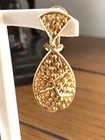 Vintage 18KYG Dangle Drop Clip Earrings 13.6 Grams — photo 3