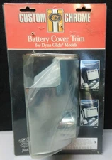CUSTOM CHROME HARLEY '96-? DYNA SUPERGLIDE BATTERY BOX EXTENSION TRIM    