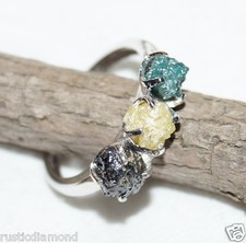0.89CT NATURAL ROUGH DIAMOND RING RAW DIAMOND RING UNCUT RUSTIC DIAMOND RING 87