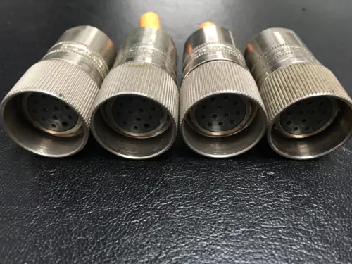 USED BOSCH REXROTH INDRAMAT FEMALE FEEDBACK ENCODER CABLE CONNECTOR 