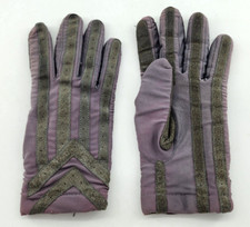 VTG Women's Isotoner Gray Classic Lined Driving Gloves One Size Nylon Blend