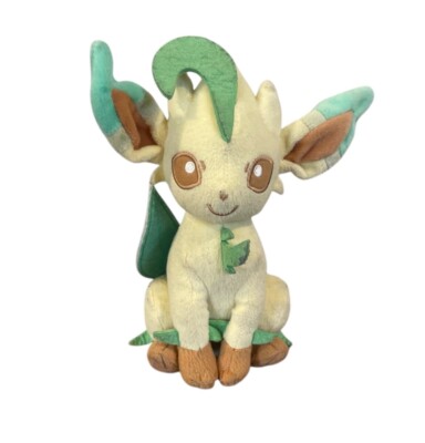 Tomy Pokemon Leafeon 8'' Plush Toy Stuffed Animal 2017 Eevee XY Evolution Yellow