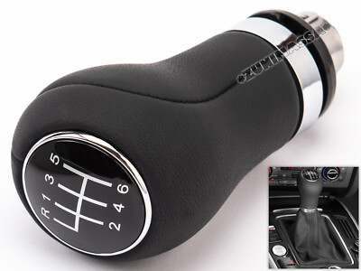 Pomelo Cambio 6 Marchas Piel Rojo Y Plata Para Audi A3 A4 A6 A8 Q5 S Line – Estilo Deportivo