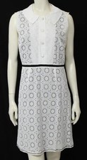 Beautiful Designer Ladies VERA WANG LAVENDER LABEL White Eyelet Dress 8/42
