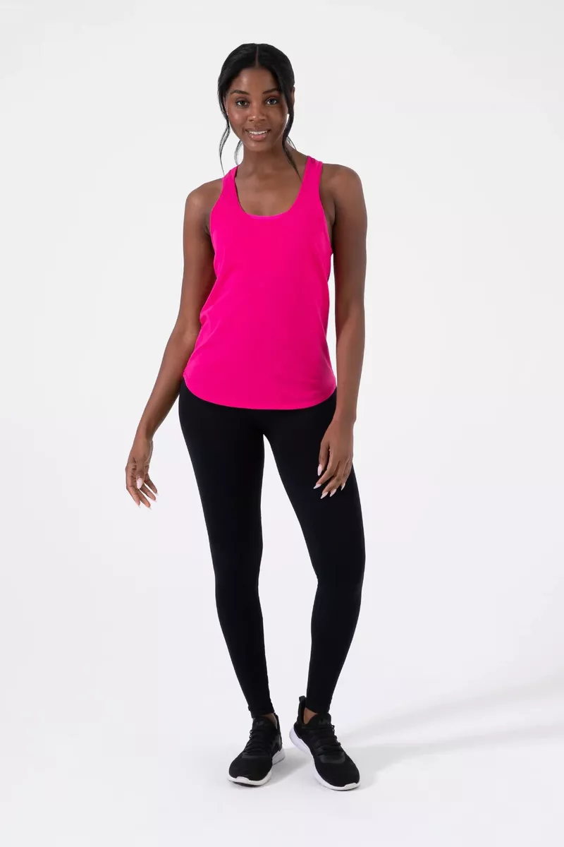 NUX GroundWork Tank Top Small Scoop Neck Yoga Active Athletic Womens Pink S