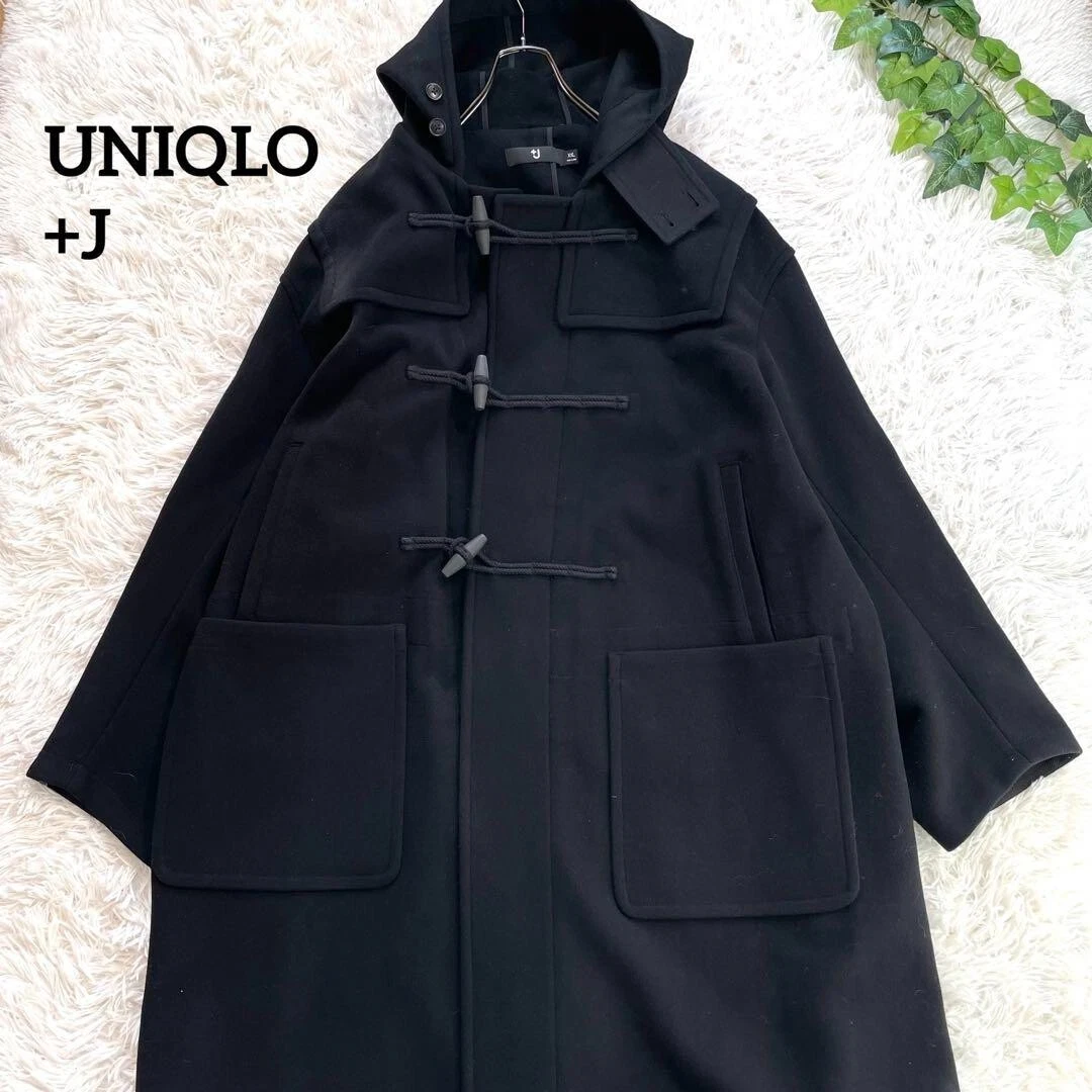 Uniqlo +J Jil Sander Wool Oversized Duffle Coat Black Size XXL (US XL) Used