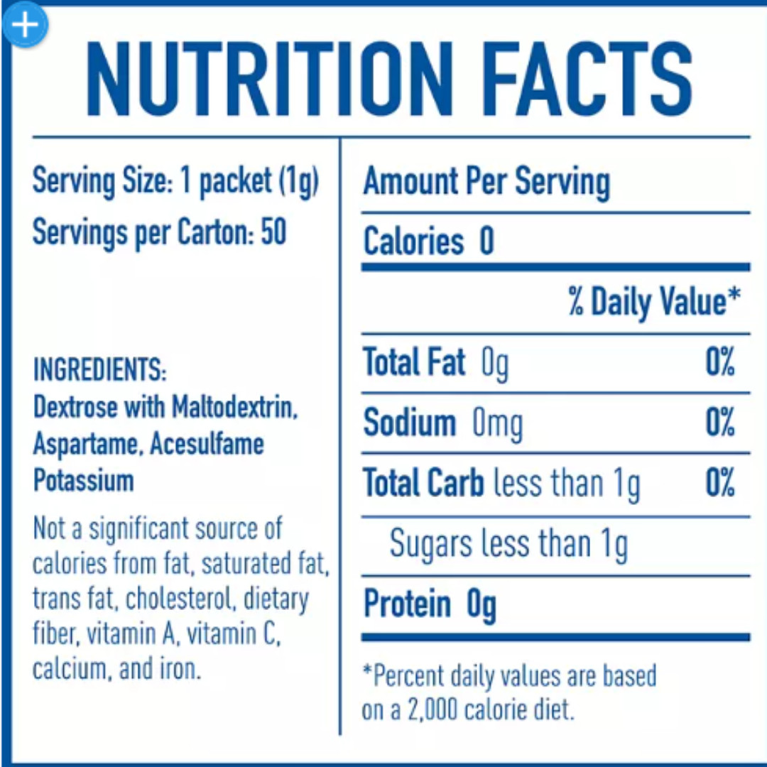 Equal Zero Calorie Sweetener Packets 1000 ct