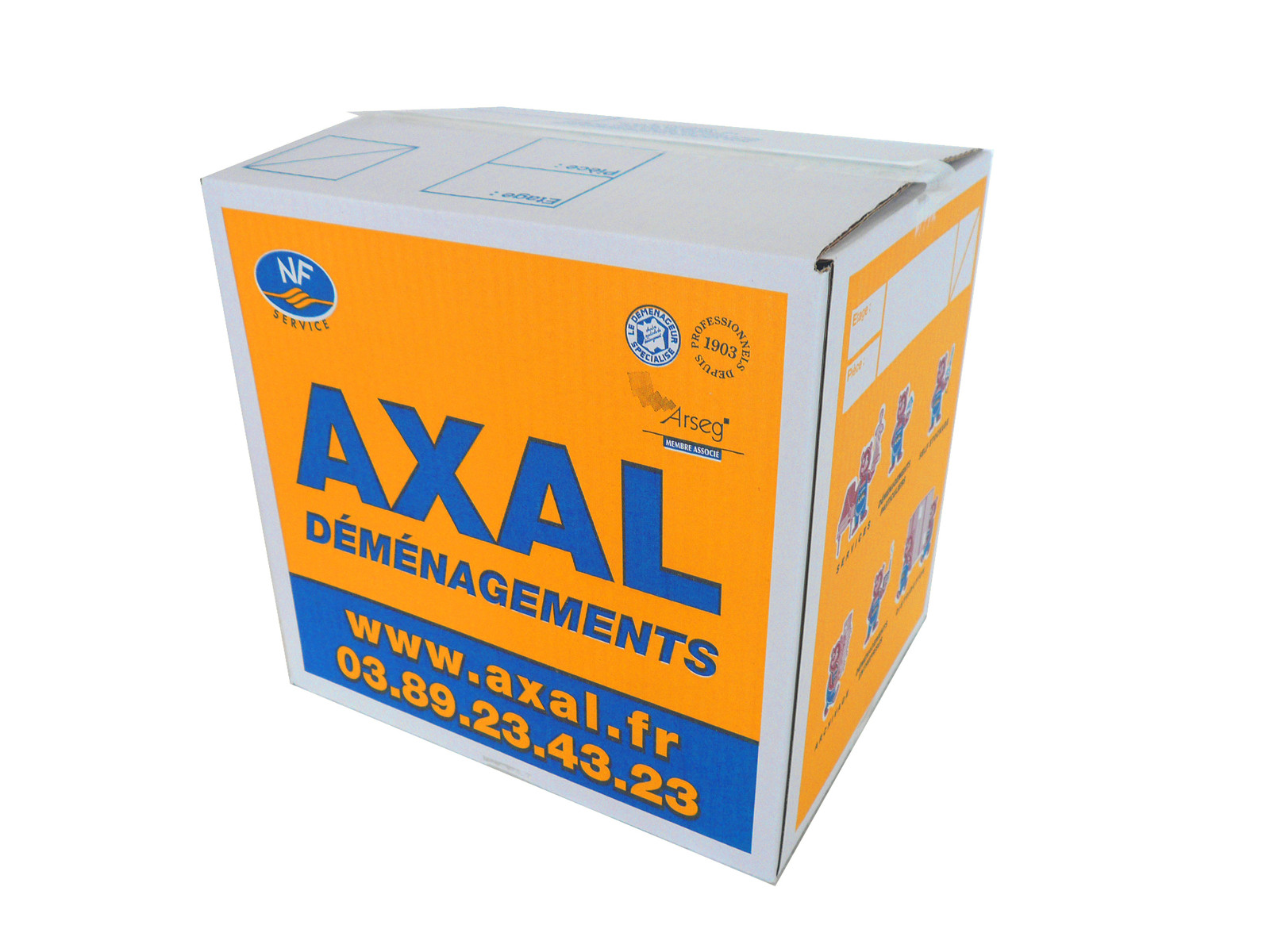 Cartons de déménagement contre la déchirure : lot de 50 boîtes livres renforcées 35x27x33cm