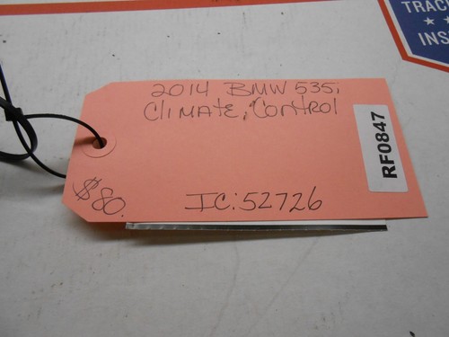14 BMW 535i climate control 9352764 ic# 52726 RF0847 - Picture 3 of 4