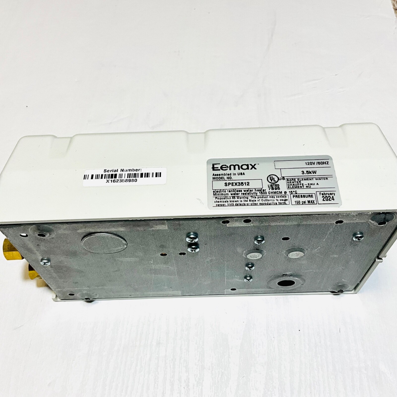 SPEX3512 Flowco 3.5 Kilowatt 120 Volt Electric Point of Use Water Heater , White