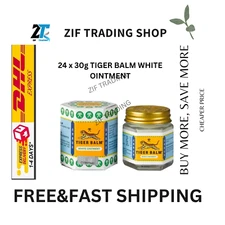 24 x 30g Tiger Balm White Ointment - headache, muscle pain relief & massage