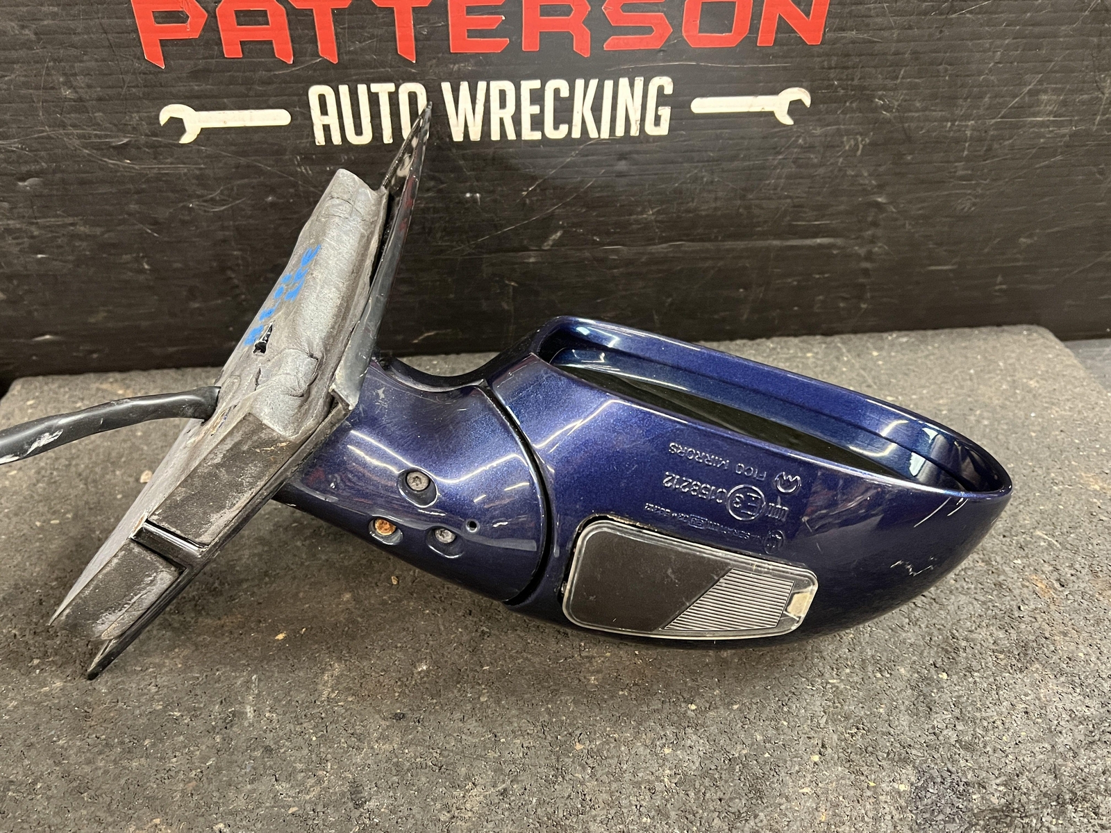03-07 MASERATI QUATTROPORT POWER PASSENGER SIDE VIEW DOOR MIRROR BLU NETTUNO