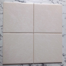 Set of 4 - Pilkingtons Robina Peach - 6" square ceramic tiles