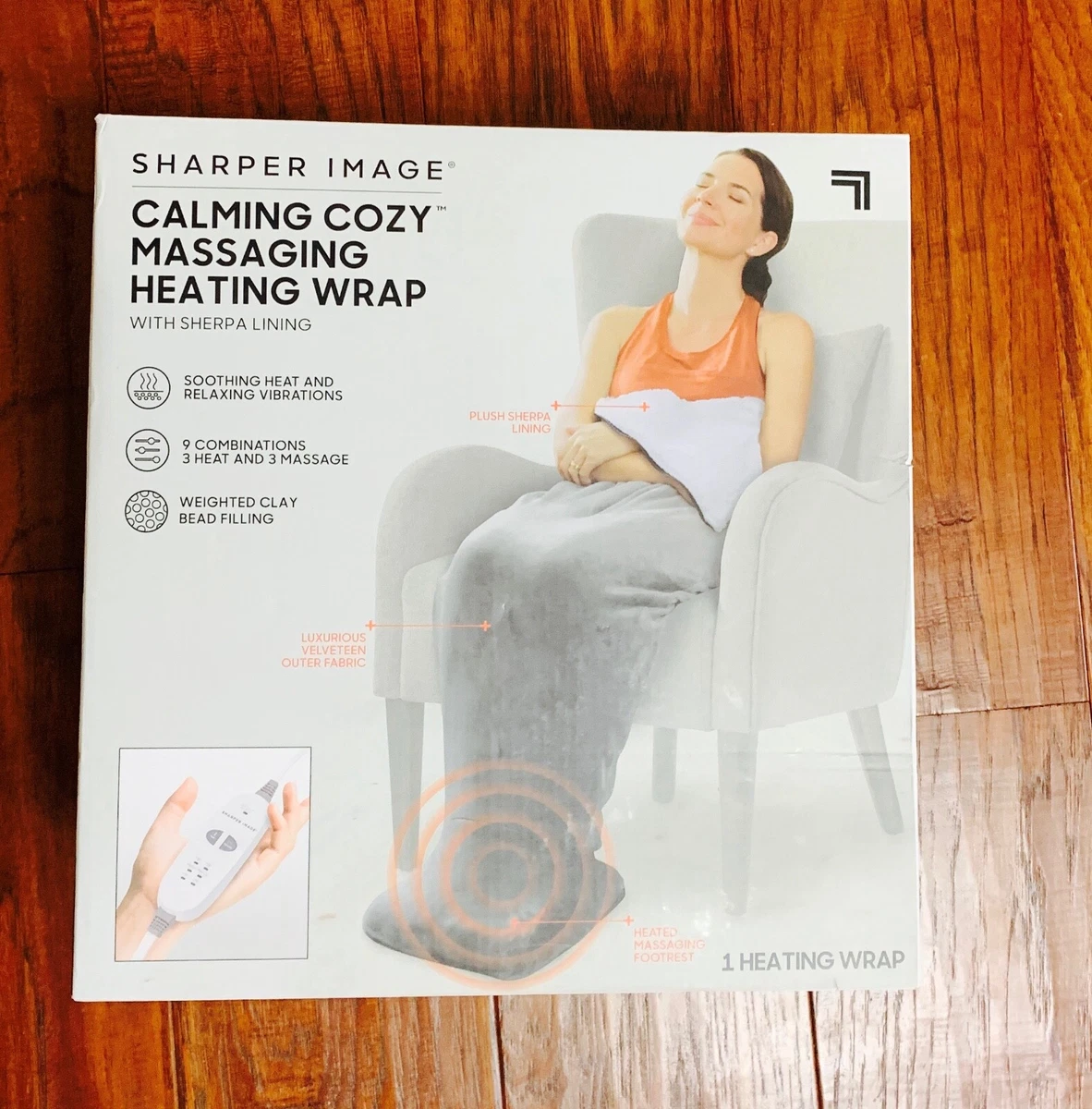 Sharper Image Heating Wrap, Massaging, Calming Cozy